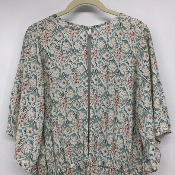 Faithfull the Brand Printed Yacht Playsuit Romper in Faded out Floral Medium - Picture 11 of 16